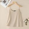 Женские летние повседневные топы без рукавов с V-образным вырезом