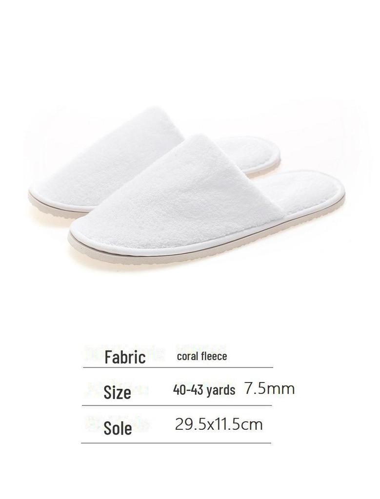 Luxury Disposable Slippers: Plush Coral Fleece, Non-Slip, Ideal for Home, Homestays, and Guest Comfort