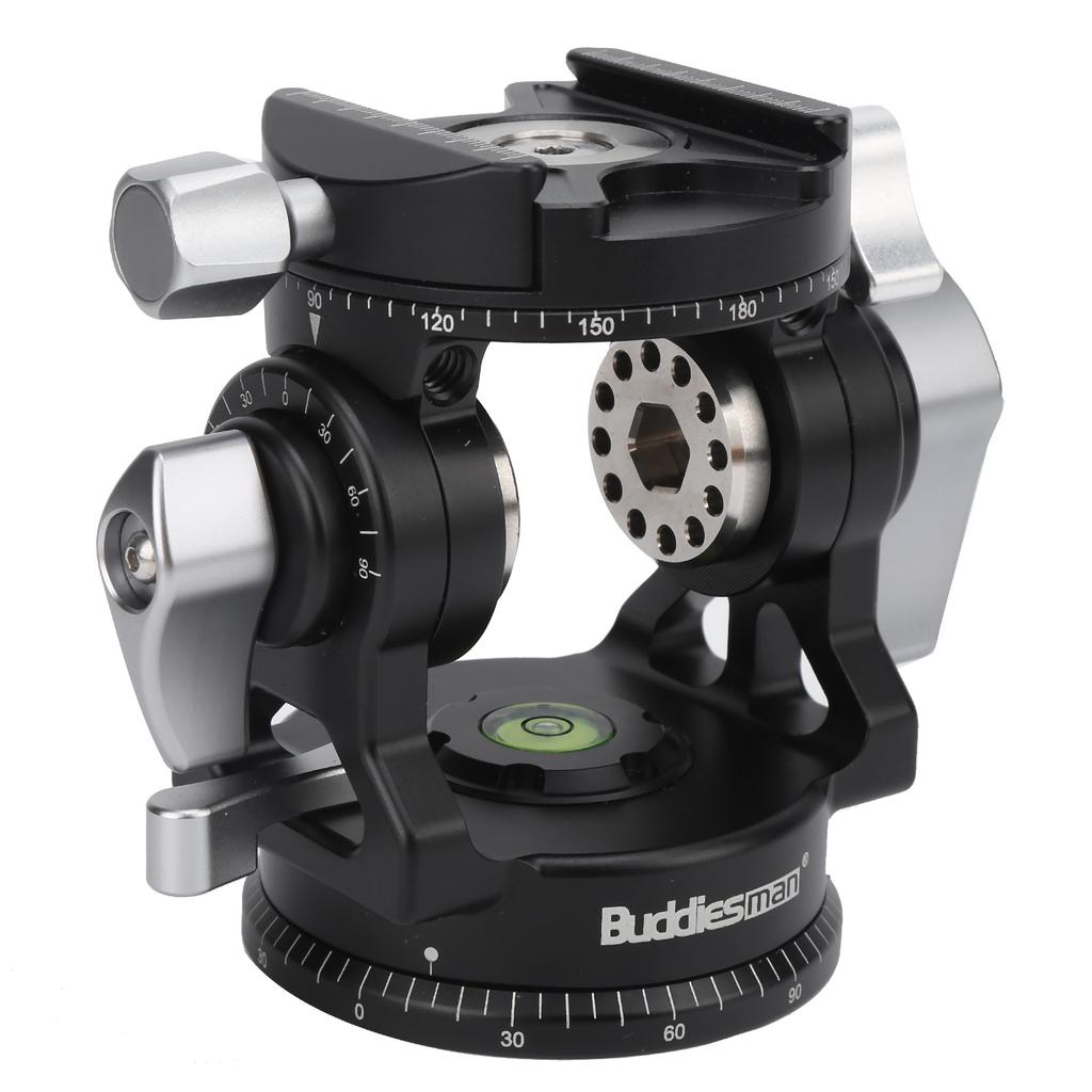 Buddiesman VH3IV Aluminium Alloy 360 Degrees  Rotation Panoramic Ball Head DualLevel with Scale
