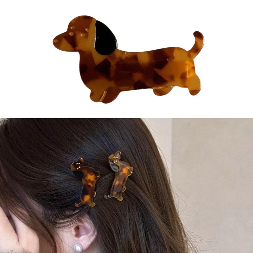 Cute Adorkable Cartoon Hair Clip Lovely Puppy Hair Clip Dachshund Hairpins Barrettes Girls HairPins 2000s Trend