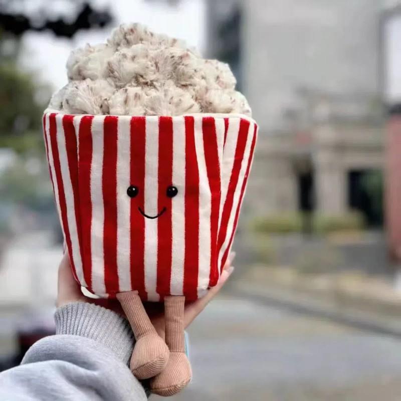 Soft Plush Popcorn Toy Kids Adults Stress Relief Comfort Doll Stuffed Animal Gift Red 18cm