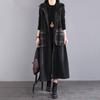 Vest Women's Autumn 2024 New Loose Large Size Thin Coat Black Casual Hooded Medium and Long Vest