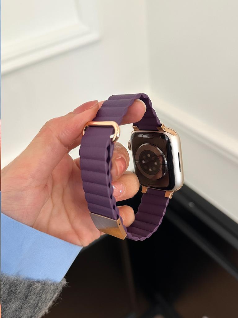 Магнитный кожаный ремешок для Apple Watch 44 45 49 мм 40 41 мм 42 38 мм 46 мм Металлический ремешок из нержавеющей стали для iwatch 8 7 SE 6 5 4 3 2 S10