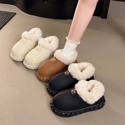 Женские зимние теплые меховые ботинки большого размера на мягкой подошве, утепленные подкладкой, ботильоны до щиколотки, нескользящие, для пеших прогулок, повседневные, спортивные, хлопковые ботинки