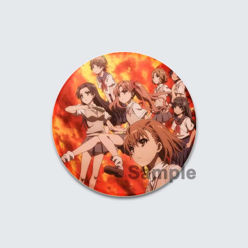 32/44/58 мм A Certain Scientific Railgun HD Брошь Значок Аниме Мультяшная Фигурка Мисака Микото/Ваннай Кинухо Круглые Демонстрационные Булавки Ювелирные Изделия Подарки