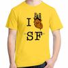 I Heart Sf Fashion Shirts Graphic Tee Tops  Tshirt New Arrival Goods High Quality Short Sleeve Tee Unisexs Cotton Tshirt