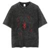Hot Anime Berserk Logo Graphic Washed Printed T-Shirt Men Vintage Gothic Tshirts Casual Cotton T Shirt Harajuku Male Manga Tops
