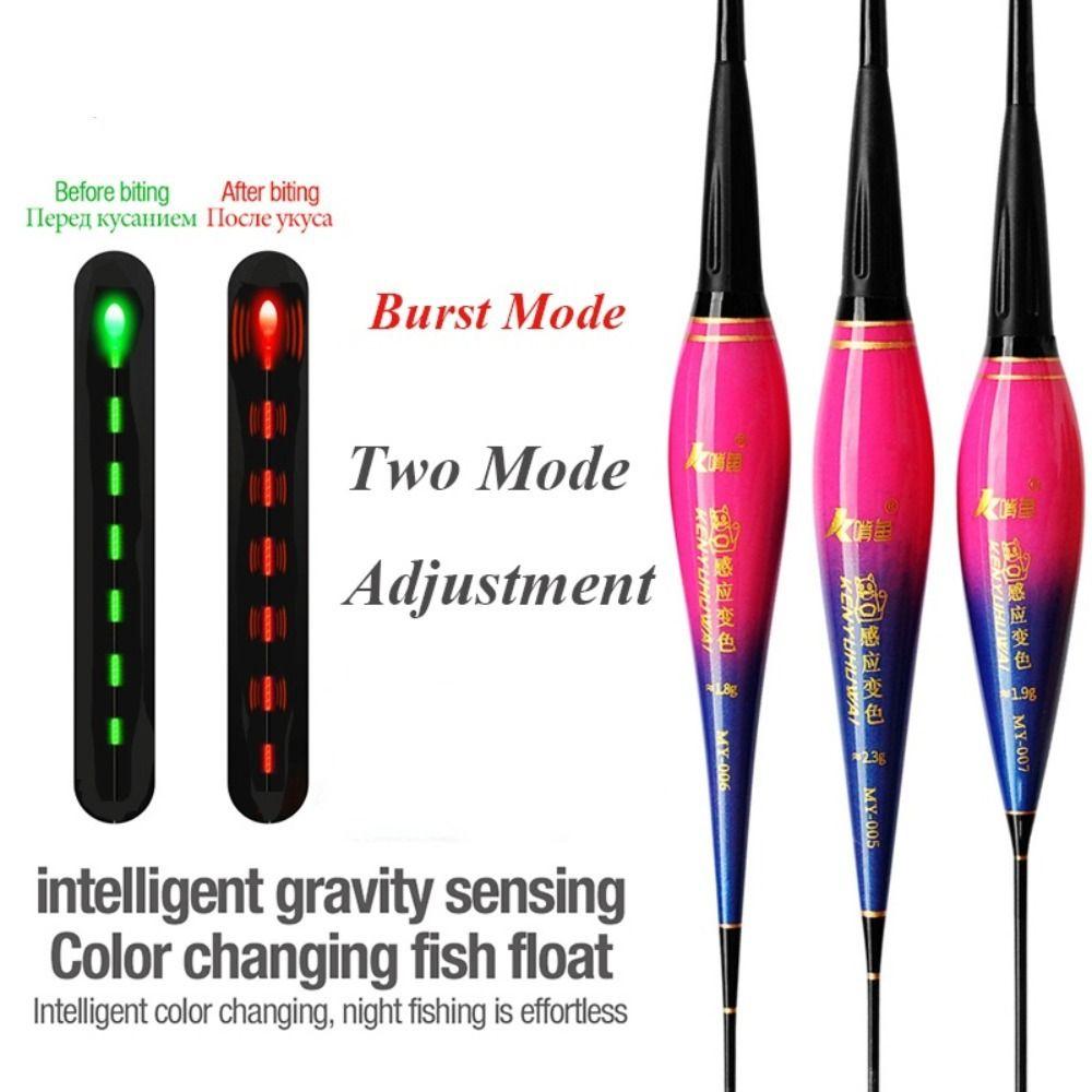 1pc Luminous Smart Fishing Led Light Float Color Change Gravity Sensing Chip Float Rock Fishing