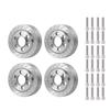 TRZX Stainless Steel RC Wheel Weight Blocks Counterweight Upgrade Parts for 1.9" 2.2" Beadlock Wheels (4 Pieces for 1.9" Wheels)