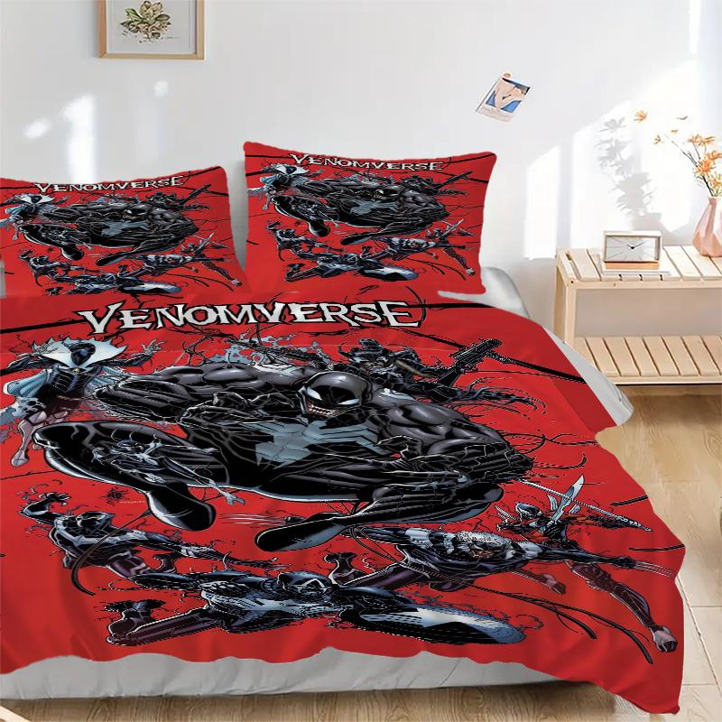 3Pcs Venom Carnage Battle Bedding Sets For All Sizes New 3D Printed Bed Cover Comforter Duvet Cover Pillowcase Bedroom Decoration