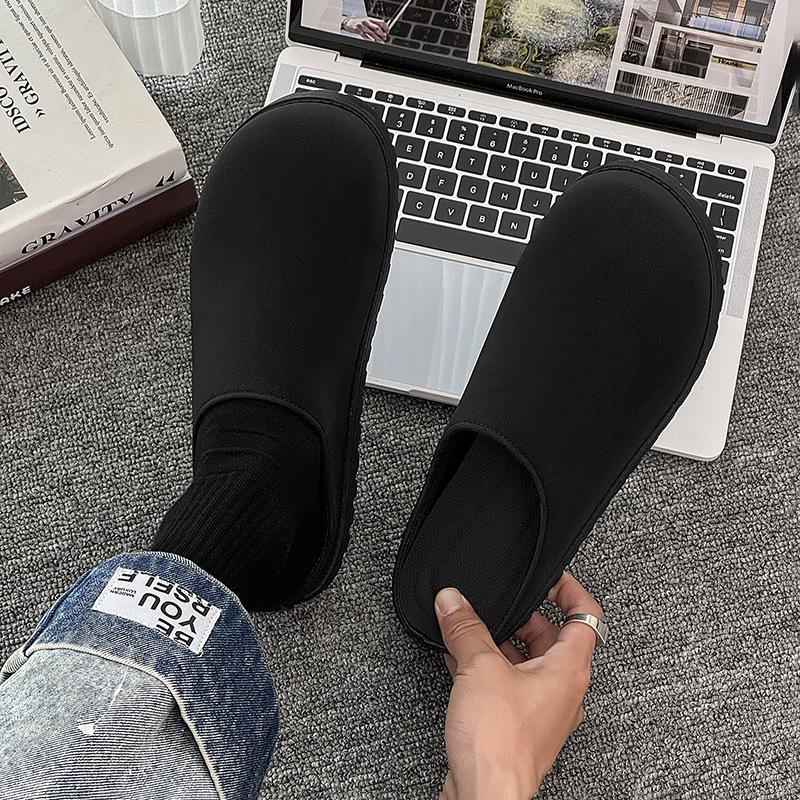 Новые мужские тапочки ниша манго голова низкий верх полу-шлепанцы ленивый человек одна педаль сумка голова шлепанцы мужские