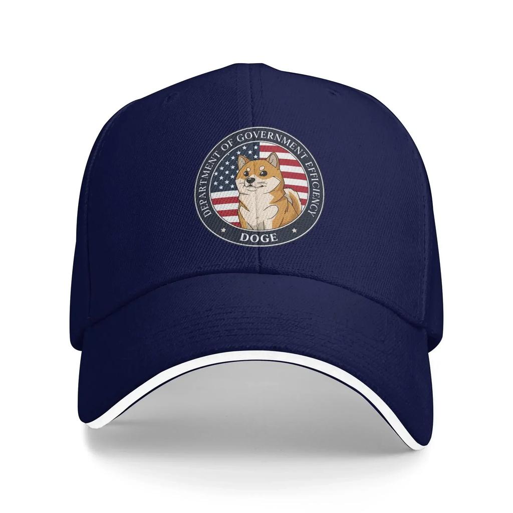 Summer Baseball Cap doge DEPARTUnisexT OF GOVERNUnisexT EFFICIENCY Wear For Unisex Trucker Cap Classic  Sun Cap Adjustable Fit