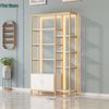 Multi-Function Light Luxury Nail Polish & Skincare Display Shelf for Beauty Salons