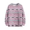 Women's Fashion Casual Long Sleeve Christmas Printed Round Neck Knitted Top