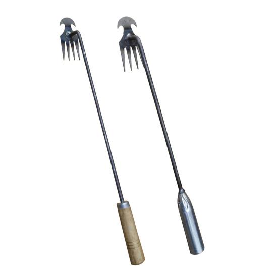 Инструмент для прополки сада, 4-зубчатый съемник для сорняков с длинной ручкой, металлический ручной инструмент для прополки, легкое удаление, уход за газоном, товары для дома