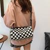 Chessboard Canvas Bag New Women's Bag Trendy Shoulder Bag Crossbody Bag