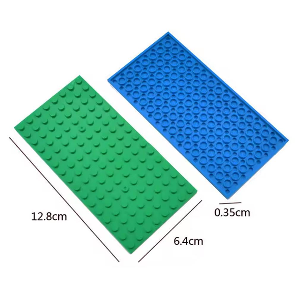 5 шт. 8x16 точек Двусторонняя Базовая Пластина Строительные Блоки Мелкие Детали Тонкая Пластина Кирпичики DIY Творческие Развивающие Образовательные Игрушки