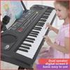 Multifunctional 61-Key Rechargeable Piano with Stand & Mic for Children/Beginners