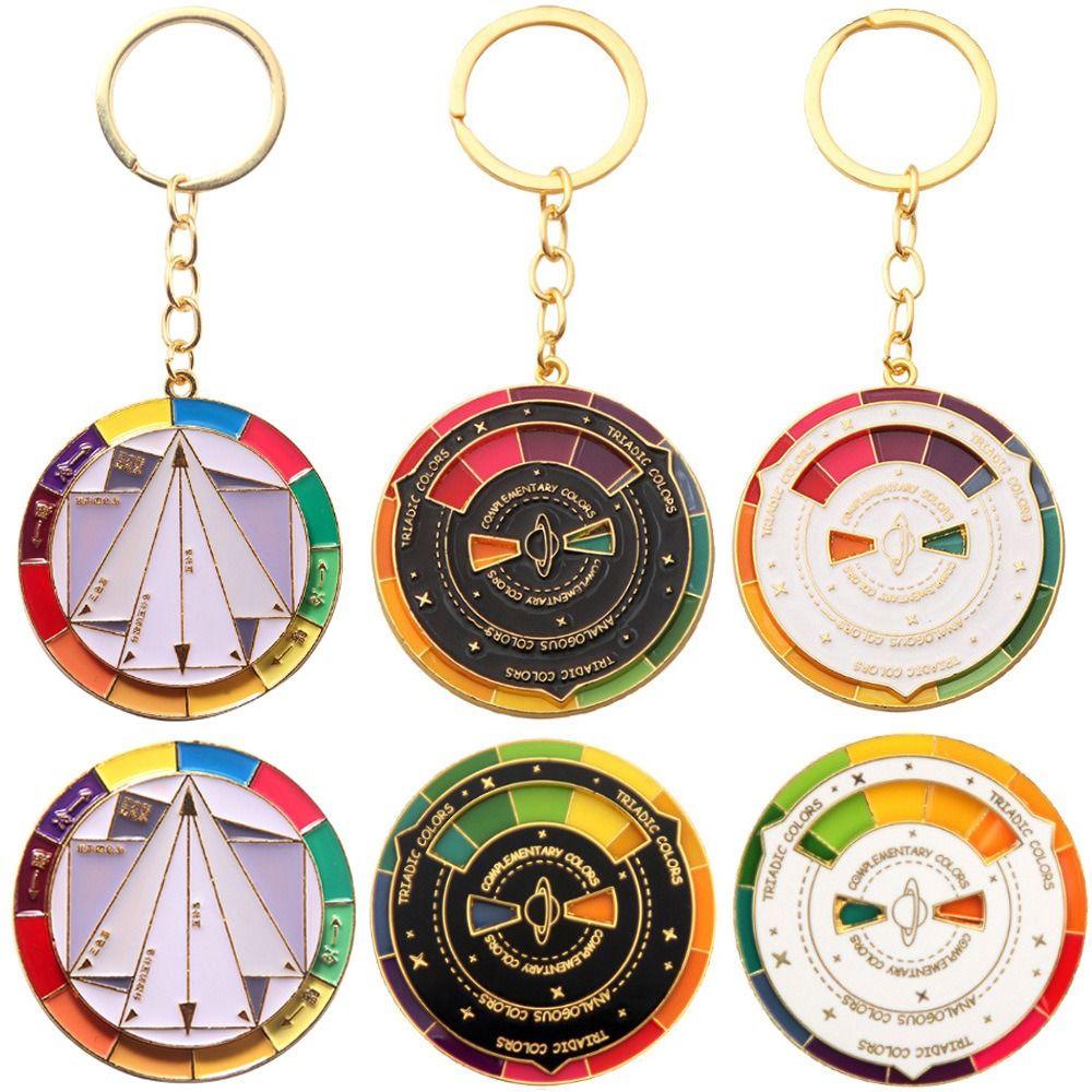 Rotatable Color Wheel Keyring Palette Rotable Color Palette Keychain  Clothing Accessories.