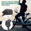 360° Rotating Rearview Mirror for Bicycles, E-bikes & Motorcycles