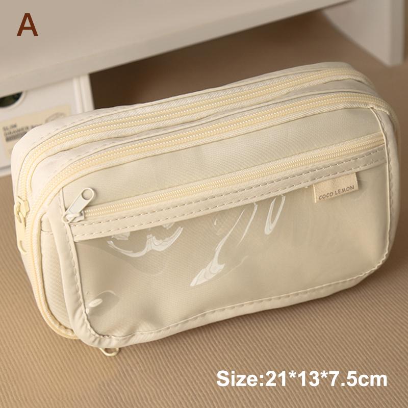 Милый тканевый пенал Каваи Большая вместимость Капибара Молния Детская сумка Детский пенал Школьные принадлежности Подарок