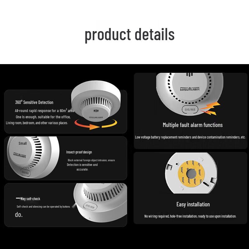 Dahua 4G Independent Smoke Alarm CN plug (adapter included)