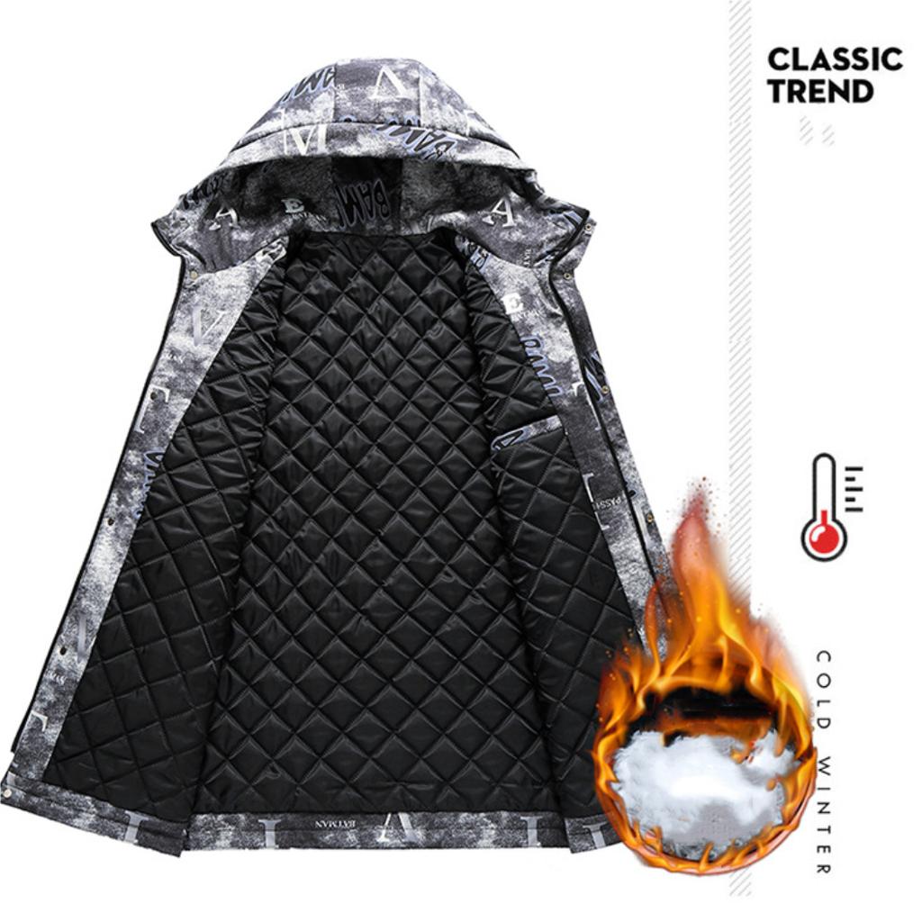 Пальто больших размеров, мужское толстое хлопковое пальто, зимнее пальто средней длины, хлопковая куртка большого размера, свободная утолщенная толстая мужская куртка 4XL-10XL