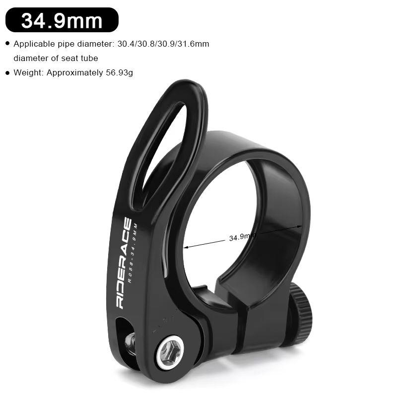 RIDERACE 31.8/34.9mm Bicycle Seat Clamp Quick Release Aluminium Alloy For MTB BMX Road Mountain Bike Seatpost Mount Saddle Lock