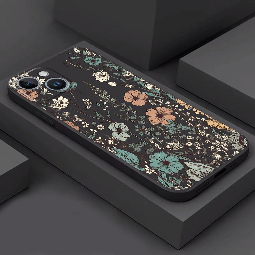 Чехол-органайзер 'Цветок бабочки' для Google Pixel 7 Pro 7a 8 Pro 6a 6 Pro Черный Мягкий чехол