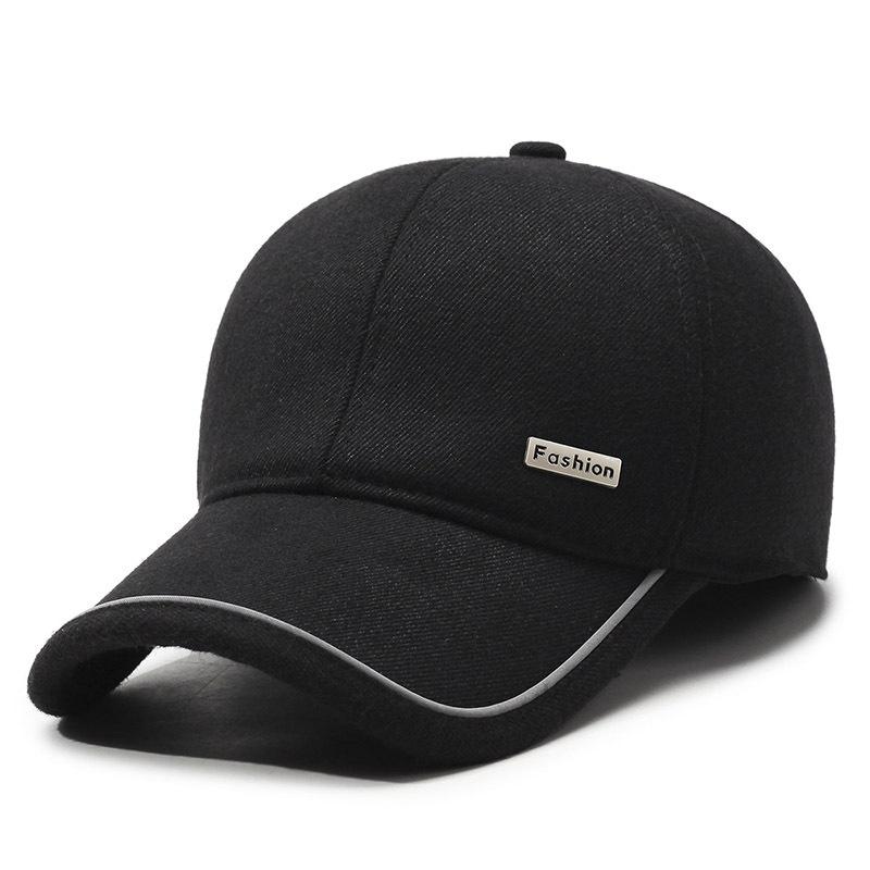 Бейсболка для мужчин среднего и пожилого возраста. Теплая и бархатная кепка, солнцезащитный козырек и защита от солнца, простая и модная кепка.