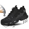 Men's Rotating Button Safety Shoes Steel Toe Work Sneakers Indestructible Shoes Puncture-Proof work Boots Air Cushion Men Boots