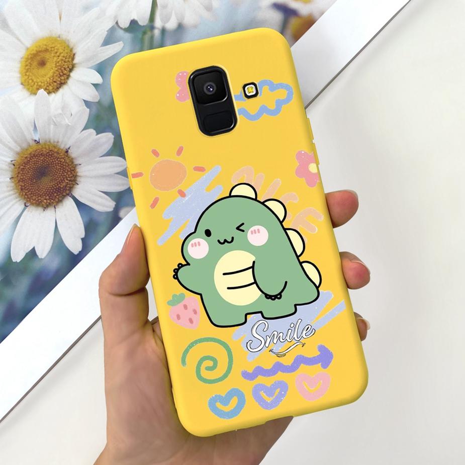 Чехол для Samsung Galaxy A6 Plus 2018 SM-A605F Милый Чехол-Мультяшный Динозавр Мягкий ТПУ Чехол для Телефона Для Samsung A6 2018 A600F A6+ Сумки