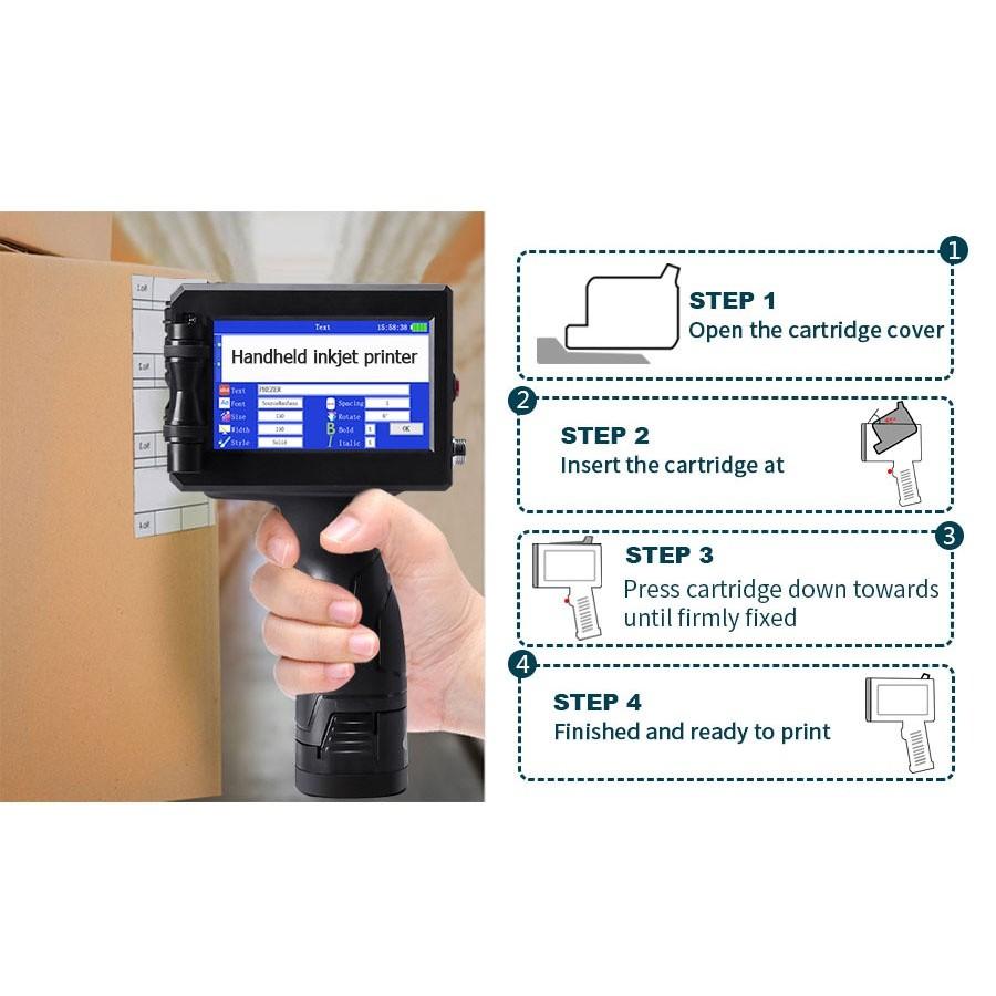 2~12.7мм Регулируемый Принтер для Печати Этикеток QR Штрих-код Номер Партии Дата Изготовления Принтер Портативный Ручной Струйный Принтер