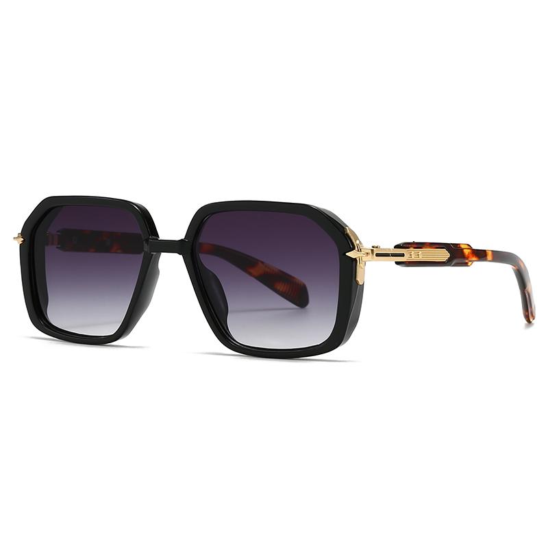 6088 Европейские и американские мужские очки-авиаторы, ретро солнцезащитные очки, солнцезащитные очки в квадратной оправе, точечная металлическая отделка дужек