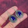 Blue Sapphire Earrings, Handmade Gemstone Earrings, 925 Solid Sterling Silver Earrings Antique Jewelry, For Engagement Gift
