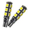 2X T10 W5W 5050 13SMD 9SMD белые внутренние светодиодные лампы для автомобиля, клиновидные лампы для чтения, супер яркие, DC 12 В