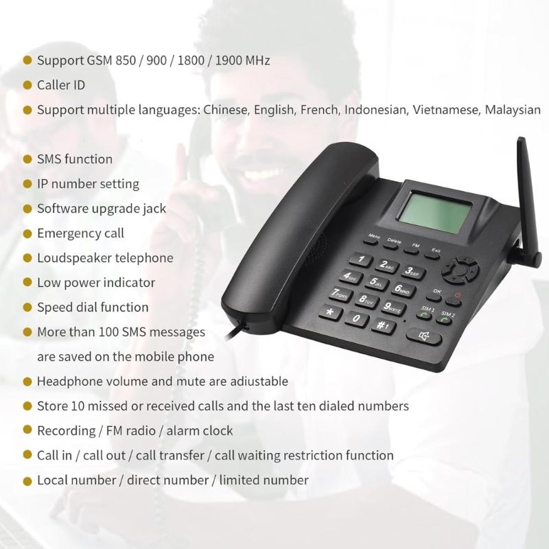 DDK995 Настольный телефон с функциональностью 2 карт памяти, чистый звук и простое управление для офисов, домов и отелей