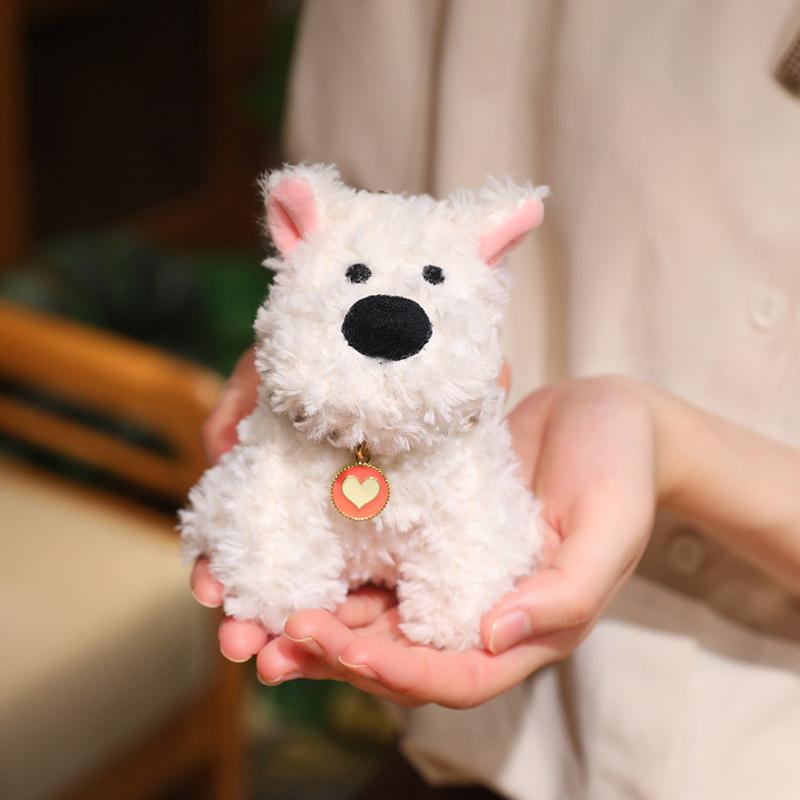 Милая плюшевая подвеска в виде собаки породы Вест-Хайленд, кукла-брелок в виде щенка, игрушка в подарок