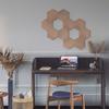 Набор из 3 шестиугольных панелей Nanoleaf Elements, расширение, отделка под дерево, светодиодное внутреннее освещение, теплый белый и нейтральный белый, с регулировкой яркости,
