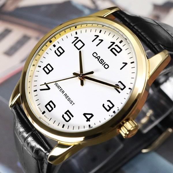 Casio Мужские модные деловые кожаные часы