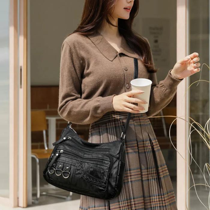 Винтажные роскошные кошельки и сумки из искусственной кожи 2024, высококачественные женские сумки, дизайнерские женские сумки через плечо с несколькими карманами