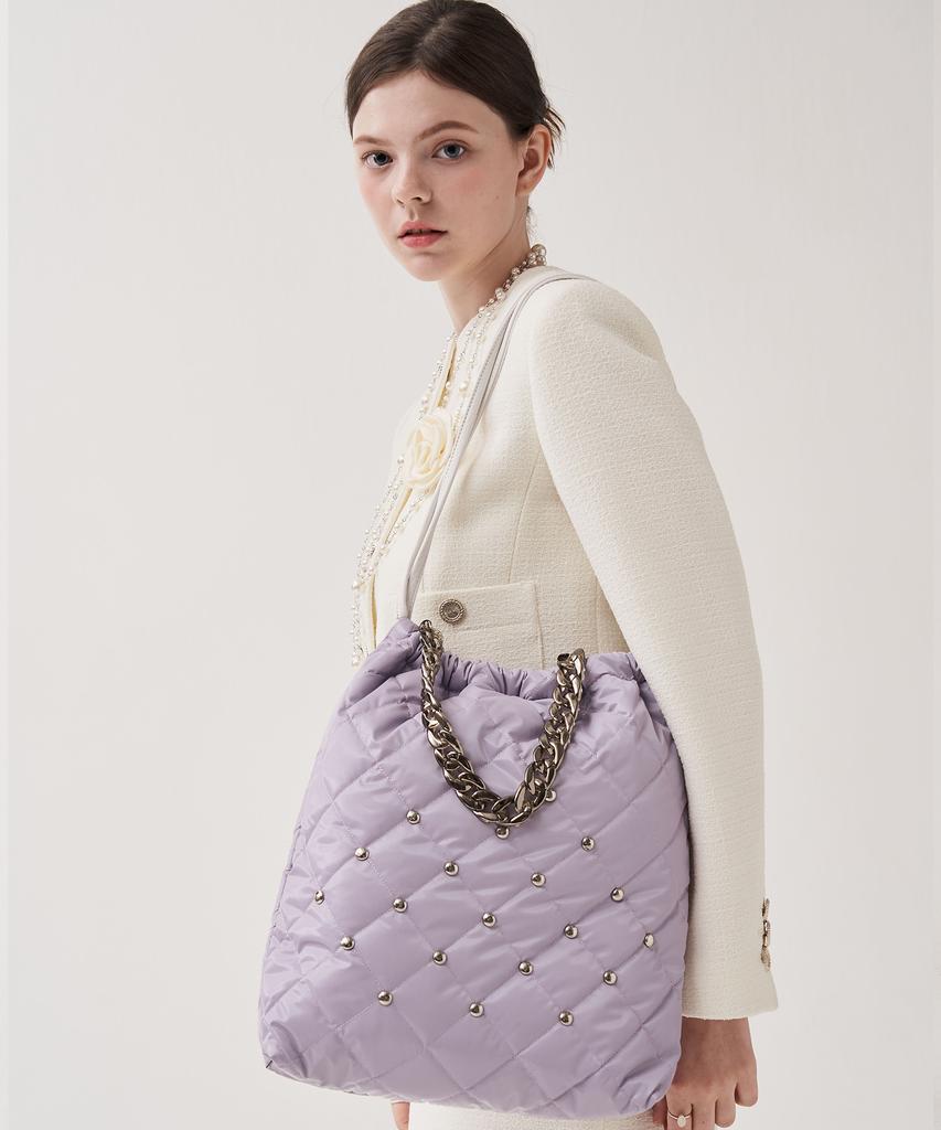 Jina In Ny Royal Princess Large Shoulder Bag [Violet Quilting]