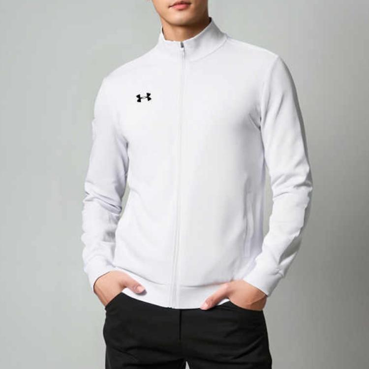 Under Armour Тренировочная спортивная куртка с вязаным воротником и логотипом Мужские куртки белые 21500437-100