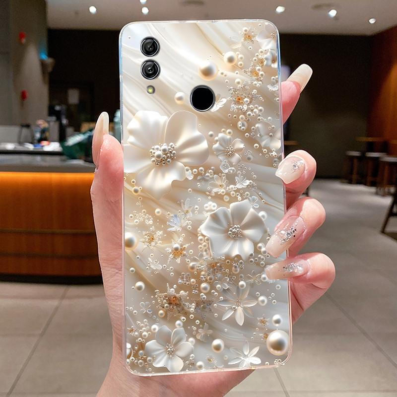 Phone Case For Honor 10 Lite/Huawei P Smart 2019 Coque Butterfly Bow Protective Casing Transparent Soft Silicone TPU Cover Funda