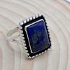 Кольцо из стерлингового серебра 925 пробы с лазуритом, кольцо ручной работы с натуральным драгоценным камнем