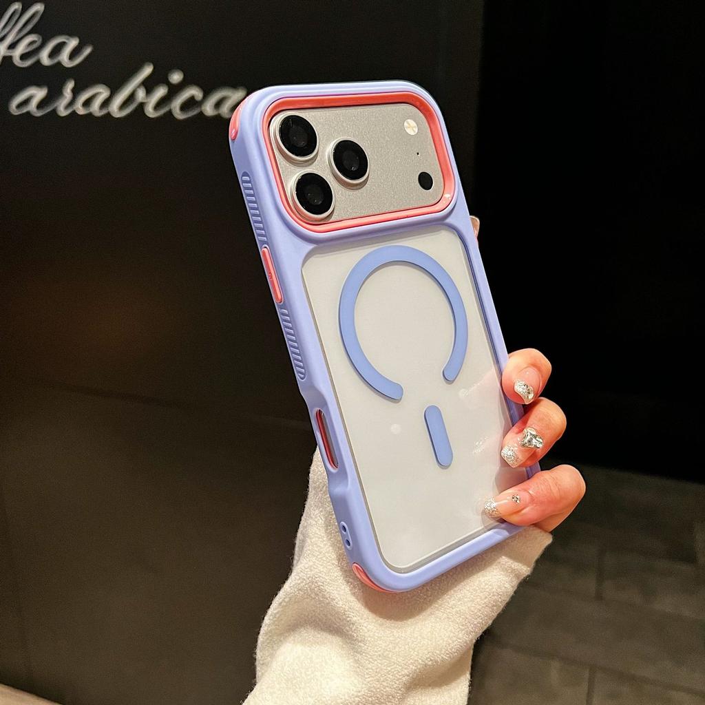 Применимо к чехлу для мобильного телефона iPhone17PROMAX, крутой противоударный магнитный держатель Apple 18 противоскользящая боковая полоса 16 жесткий защитный чехол