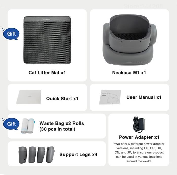 Neakasa M1 Neabot Открытый самоочищающийся автоматический кошачий туалет без запаха Самозащищающаяся песочница для кошек Умный кошачий туалет