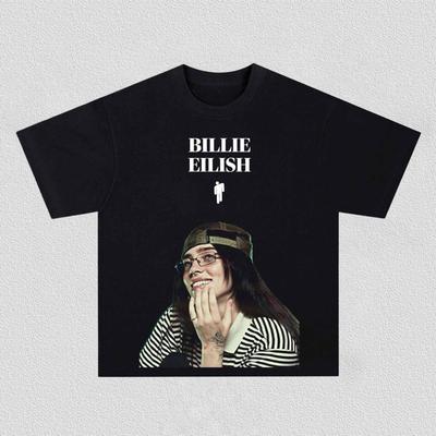 Летняя футболка Billie Eilish Y2k с принтами, хлопковая, унисекс, 2026, новая, с коротким рукавом, модная для унисекс и женской моды, хип-хоп футболка