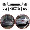 For Benz E-Class W213 E260 E63S AMG 2025-2025 High Quality Car Rear Bumper Lip With Exhaust Hole Body Kit Glossy Black Silver
