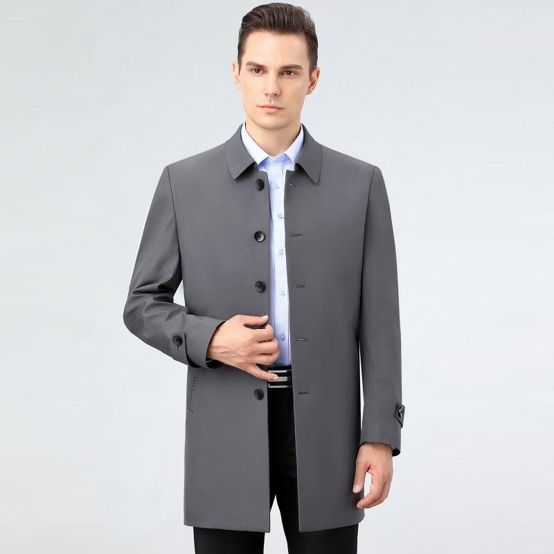 Новая весенне-осенняя ветровка от города Ордос для мужчин среднего возраста, деловые топы, куртки средней длины